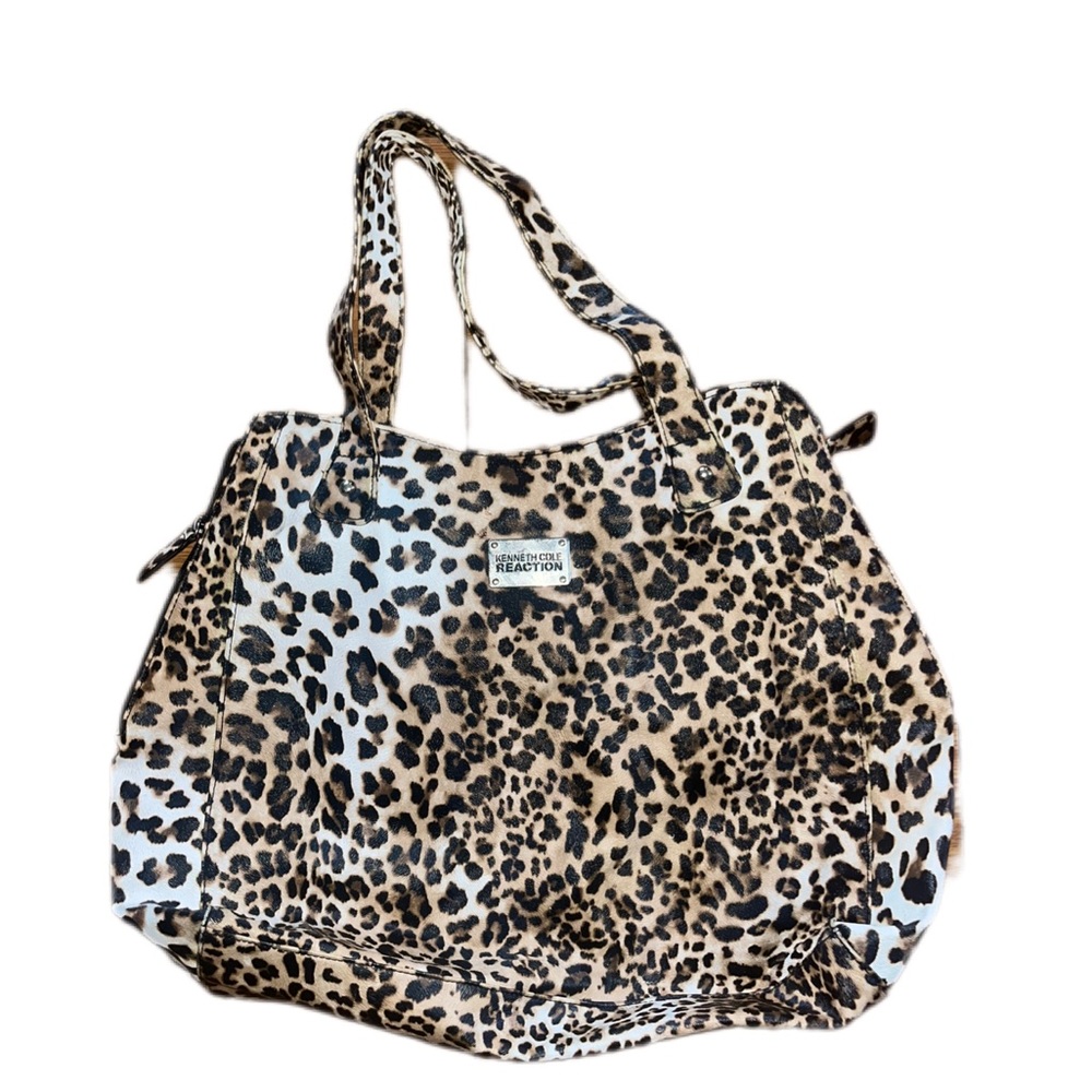 Y2K 2000 Kenneth Cole Reaction Animal Print Tote